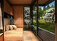 Customized Color Prefabricated Garden House , Mini Backyard Prefab Wood Cabins