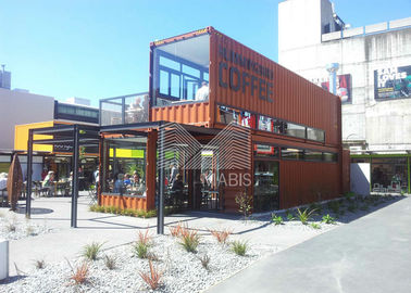Prefabricated Shipping Container Restaurant , Fast Assembly Shipping Container Shop