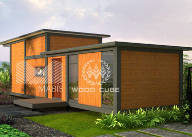 Wood Appearance Modern Prefab Homes With Loft Environmental Protection Material