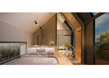 Small Prefabricated Wooden Houses 24sqm Standard Q550 Stong Steel Material
